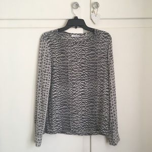 Equipment Liam Silk Top Shirt Blouse Snake Print M